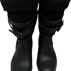 A9172 Coach Black Zeba Shearling Boots